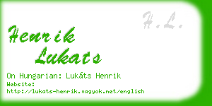 henrik lukats business card